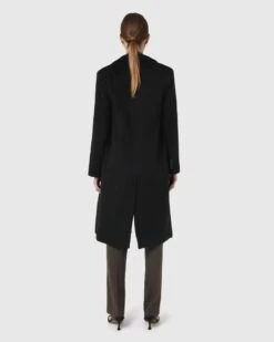 Dakota Wool Double Breasted Coat 14 Dakota Wool Double Breasted Coat -Hard With Style 22c247blk 5 0295 cm