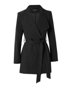 Dawn Wrap Short Coat -Hard With Style 22c336blk ghost cm
