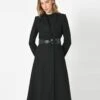 Paulette Flare Wool Coat -Hard With Style 22c365blk 1 6068 cm