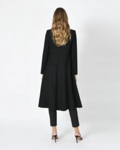 Paulette Flare Wool Coat -Hard With Style 22c365blk 4 6439 cm