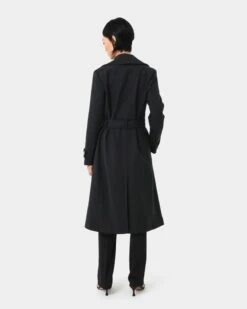 Clarke Cotton Blended Coat -Hard With Style 22c945blk 4 12781 cm