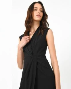 Miriam Twist Knot Dress 11 Miriam Twist Knot Dress -Hard With Style 22dr441blk 4 8710 cm