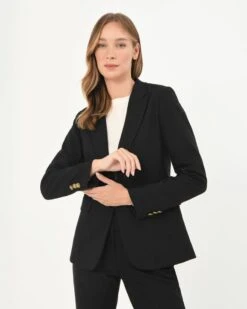Ester Lapel Single Blazer -Hard With Style 22jk952blk 4 088 cm