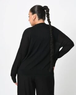 Daniella Light Knit Cardigan -Hard With Style 22k103blk 5 8006 cm