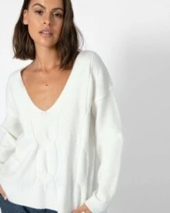 Daria V-Neck Sweater 11 Daria V-Neck Sweater -Hard With Style 22k252ivo 5 5789 cm 4