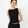 Royce Crop Knit Top -Hard With Style 22k499blk 1 8264 cm