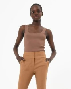 Miami Cropped Sleeveless Knit Top