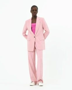 Jakie Wide-Leg Trousers -Hard With Style 22p610pnk 4 10453 cm