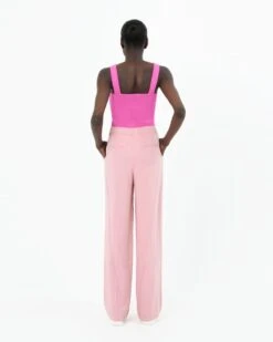 Jakie Wide-Leg Trousers -Hard With Style 22p610pnk 5 10540 cm