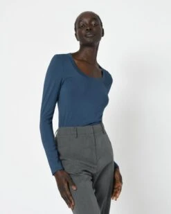 Zoey Scoop Neck Top -Hard With Style 22t280mbl 3 6934 cm