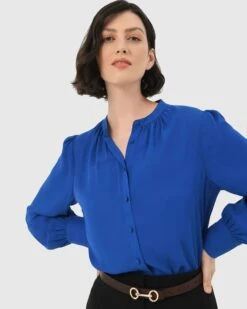 Amalfi Gathered Neck Blouse