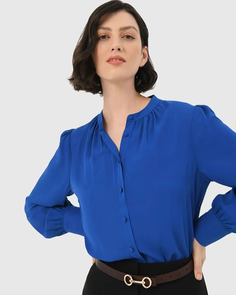 Amalfi Gathered Neck Blouse 3 Amalfi Gathered Neck Blouse