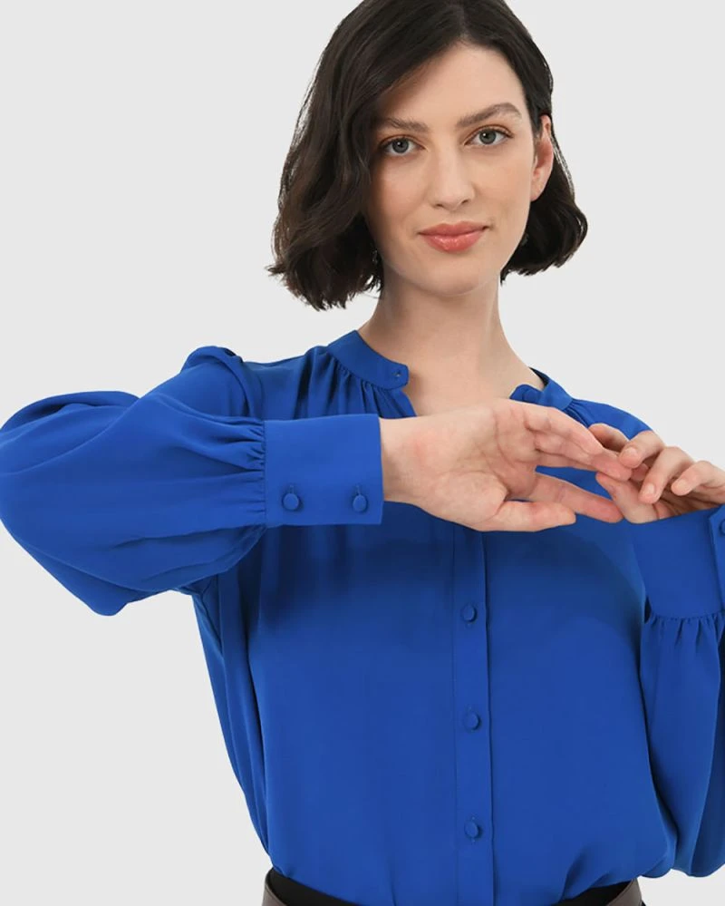 Amalfi Gathered Neck Blouse 4 Amalfi Gathered Neck Blouse - Image 2