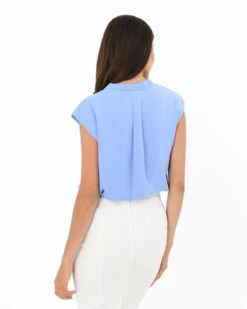 Adelaide V-Neck Cap Sleeve Top 10 Adelaide V-Neck Cap Sleeve Top -Hard With Style 22t934bll 5 11557