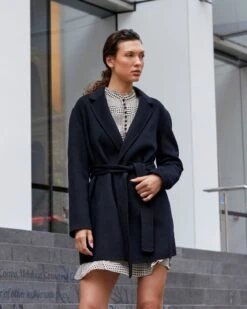 Collins Handmade Wool Short Coat -Hard With Style 23c006blk aw shot 19 46