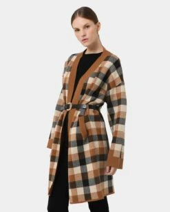 Wednesday Check Longline Coatigan