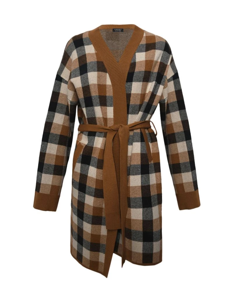 Wednesday Check Longline Coatigan 8 Wednesday Check Longline Coatigan - Image 6