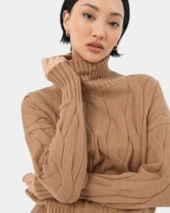 Karma Cable Roll Neck Jumper