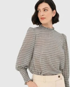 Jewel Ruffle Sleeve Blouse