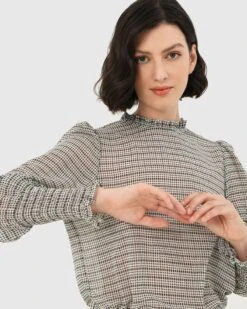 Jewel Ruffle Sleeve Blouse -Hard With Style 23t052mti 4 12399 cm