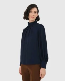 Korra High Neck Blouse 9 Korra High Neck Blouse -Hard With Style 23t073nav 3 12471 cm