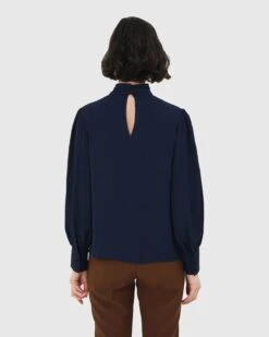 Korra High Neck Blouse 10 Korra High Neck Blouse -Hard With Style 23t073nav 5 12479 cm