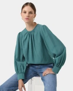 Hard With Style 30 Alessandra Gathered Neck Blouse