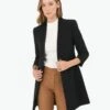 Chanelle Collarless Coat 1 Chanelle Collarless Coat -Hard With Style c1191blk 1 11880 cm